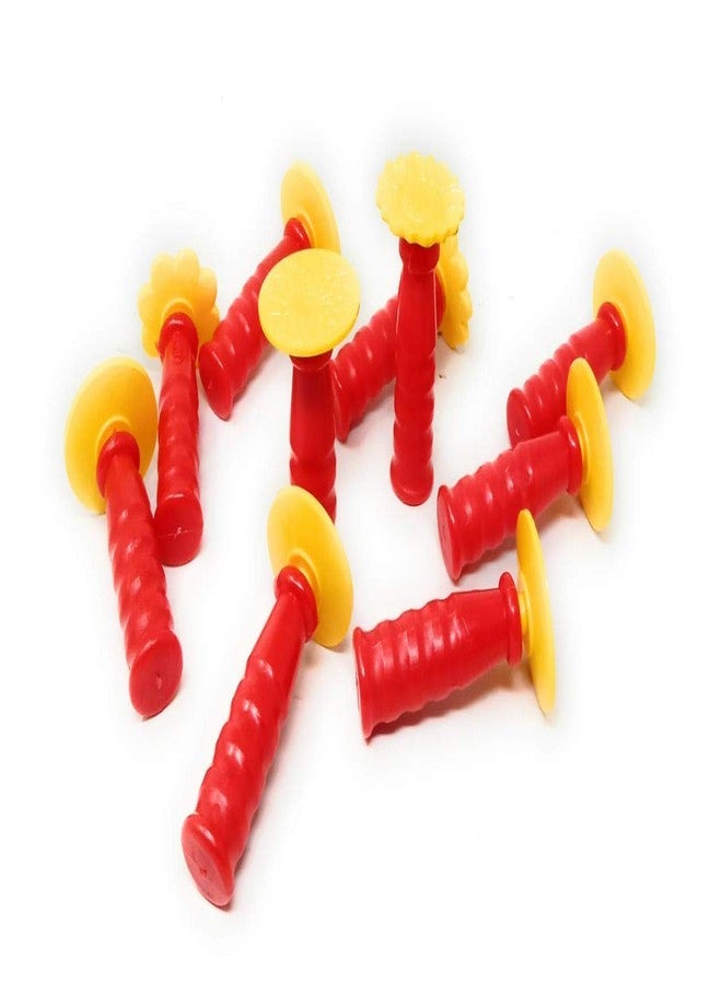 دي أس مجموعة طوابع بيدا دي إس 10 | مكبس قوالب حلوى هندية | حجم كبير 3.8 سم | متعدد الألوان - Image 4